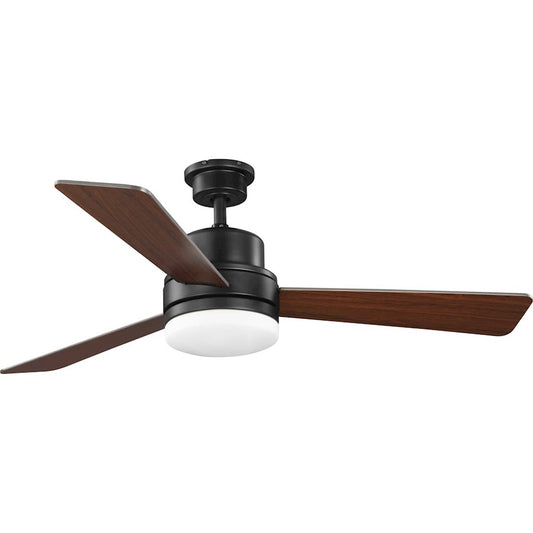 Progress Lighting Trevina II 52" 3-Blade Bronze Ceiling Fan, Opal - P2553-129WB