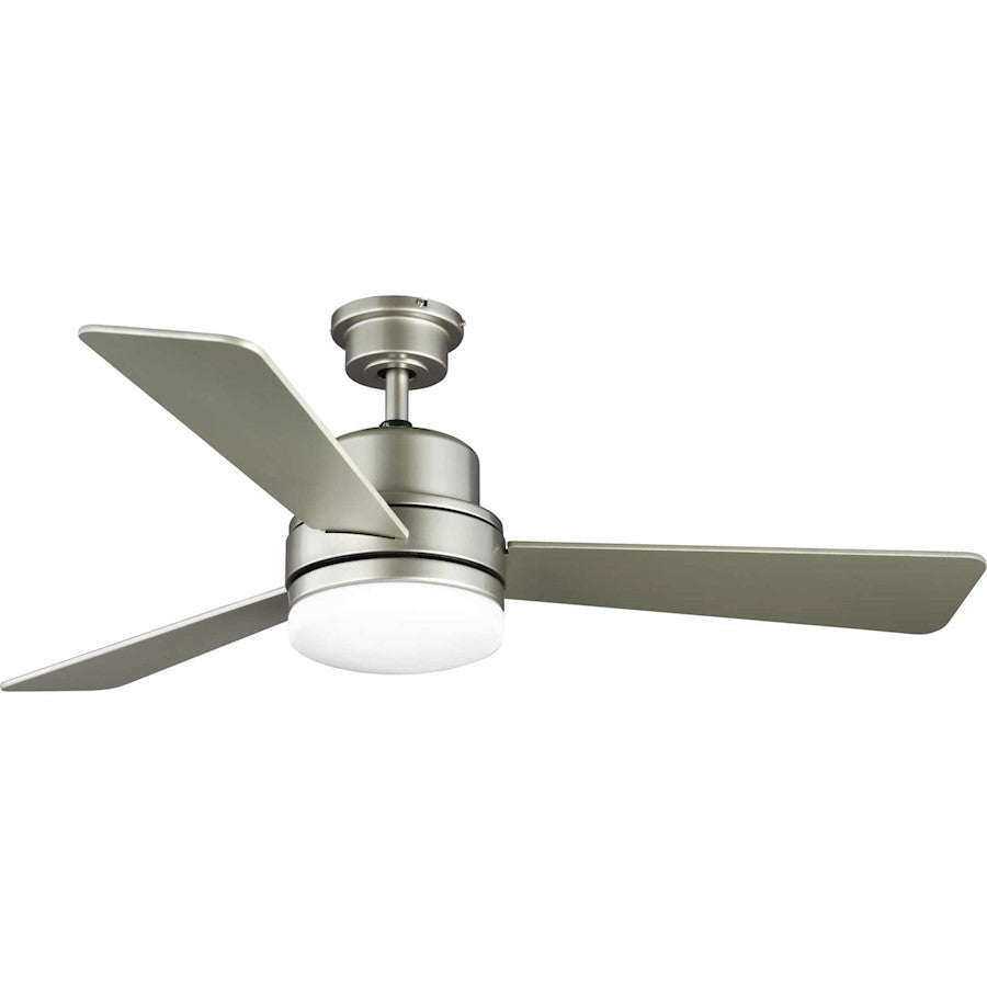 Progress Lighting Trevina II 52" 3-Blade Nickel Ceiling Fan, Opal - P2553-152WB