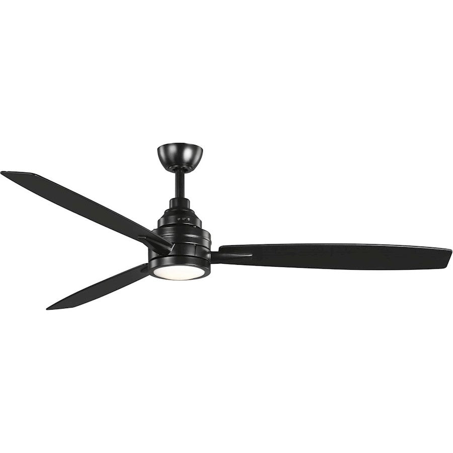 Progress Lighting Gaze 60" LED 3-Blade Ceiling Fan, Black