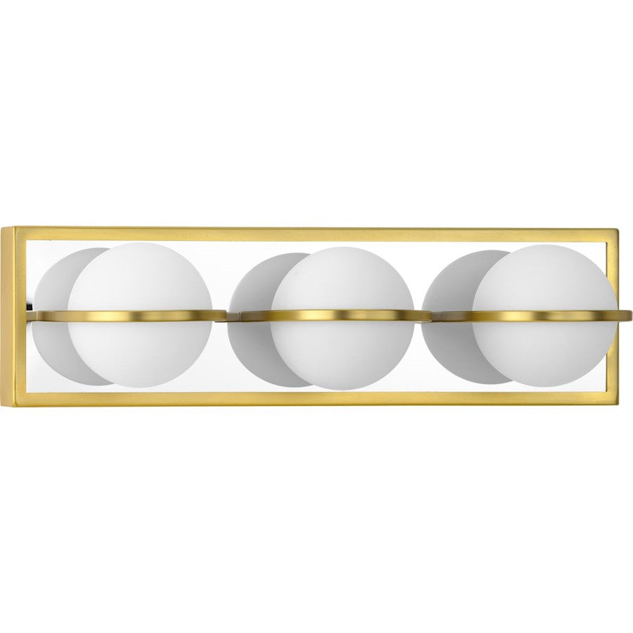 Progress Lighting Pearl LED 3 Light Bath Vanity, Brass/Opal - P300312-012-30