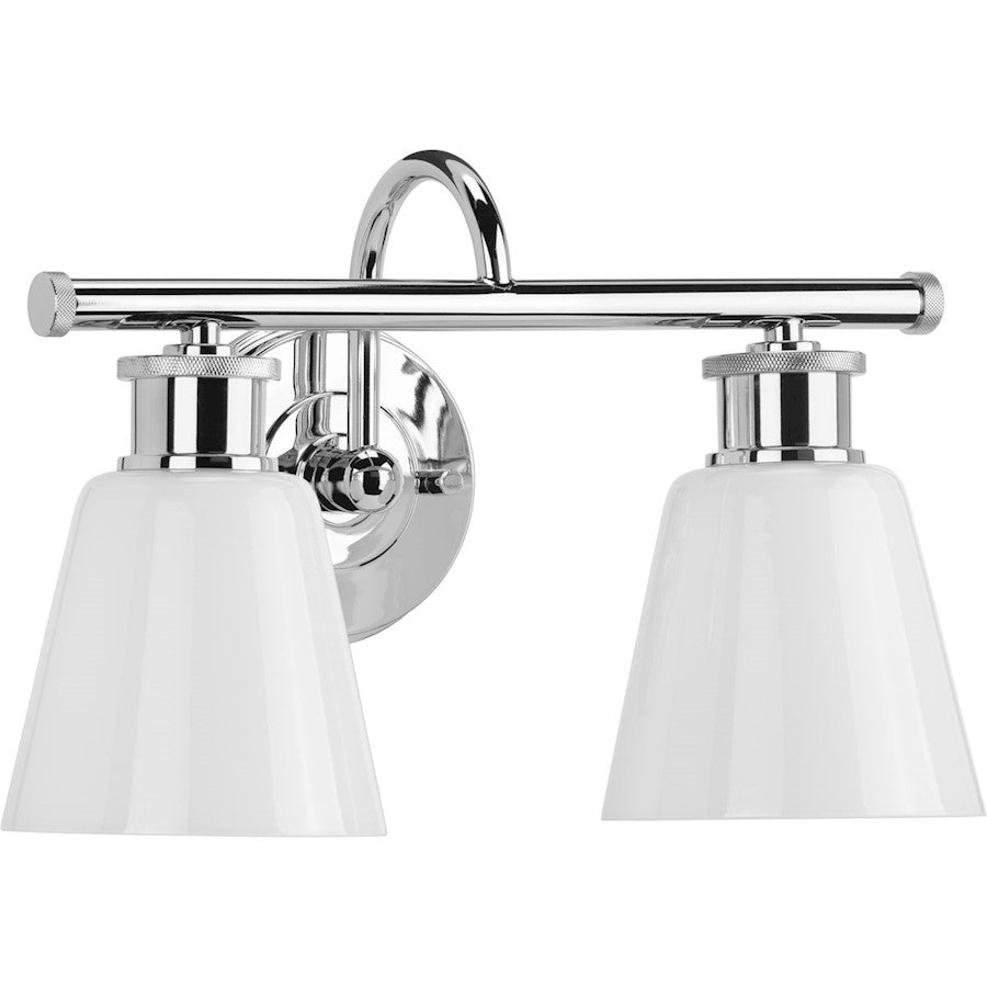 Progress Lighting Ashford 2 Light Wall Light, Polished Chrome/Opal - P300315-015