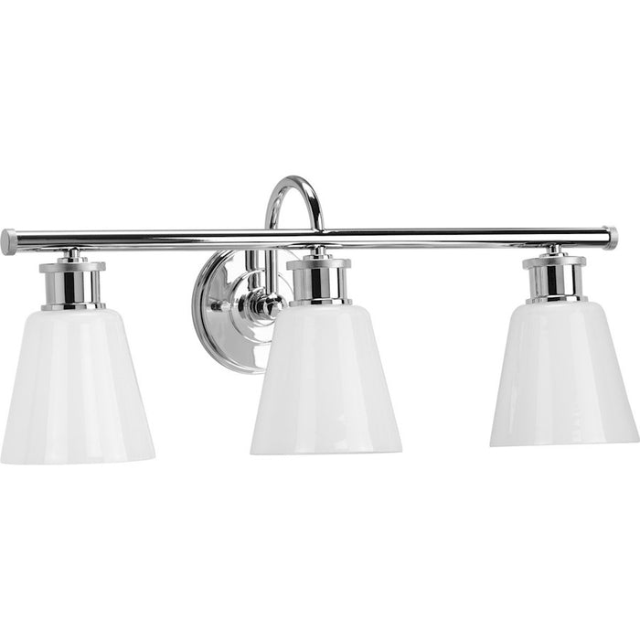 Progress Lighting Ashford 3 Lt Bath Vanity, Polished Chrome/Opal - P300316-015