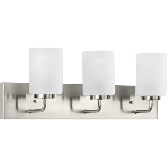 Progress Lighting Merry 3 Light Bath Vanity, Brushed Nickel - P300329-009