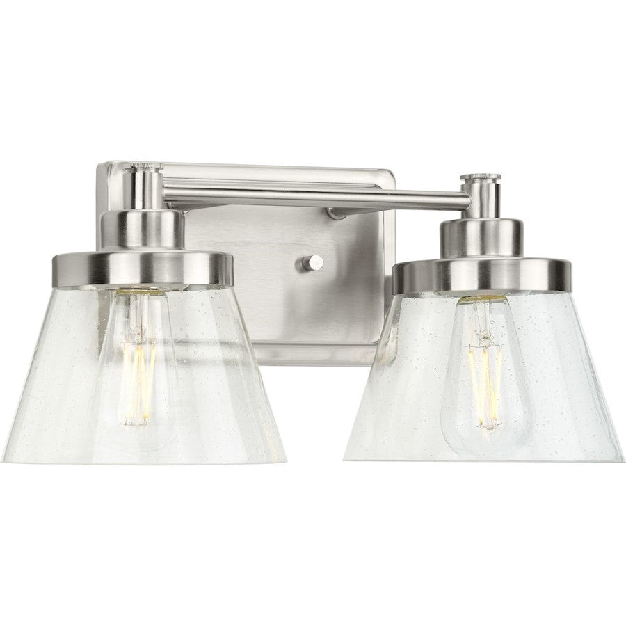 Progress Lighting Hinton 2 Light NK/Clear Seeded Farmhouse Vanity - P300349-009