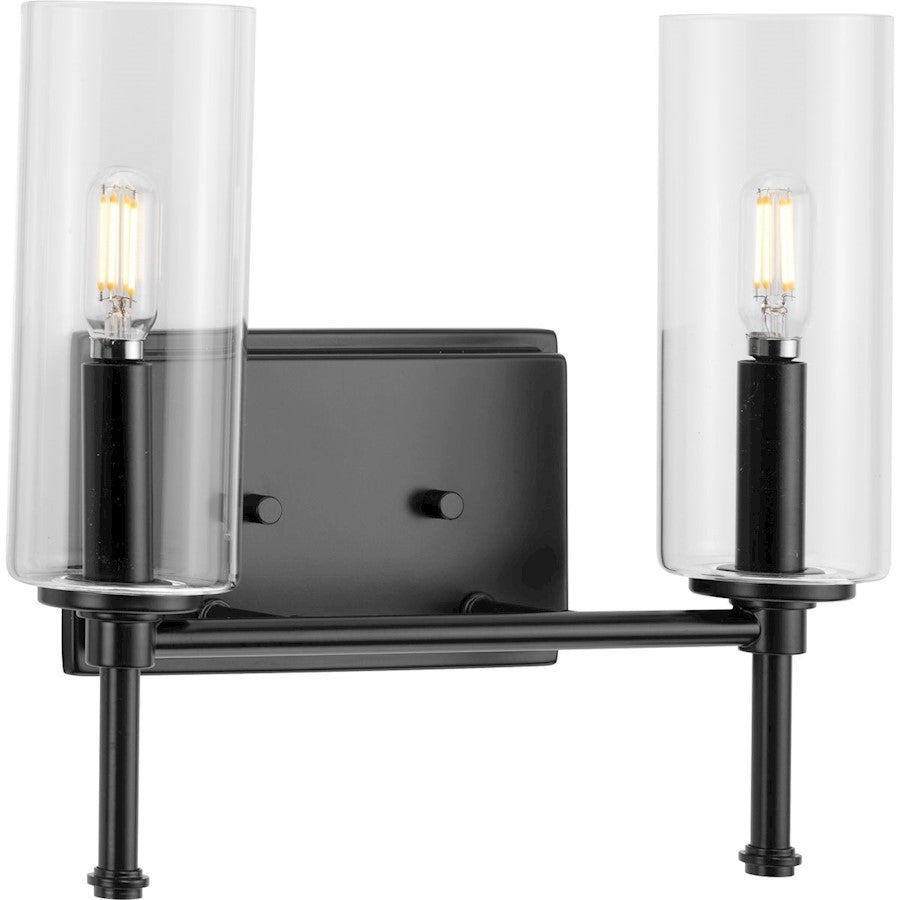 Progress Lighting Elara 2 Light New Traditional BK/Clear Vanity - P300357-31M