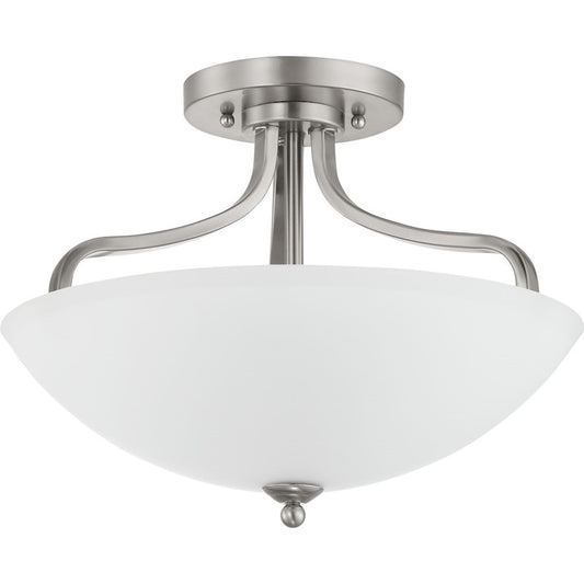 Progress Lighting Laird 3-Light Semi-Flush Mount, Etched