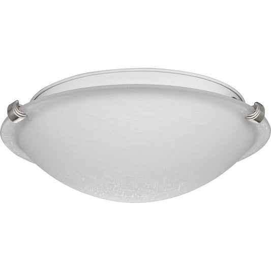 Progress Lighting Linen Dome 12-1/4" 2-Lt NK/Etched Linen Flush - P350170-009