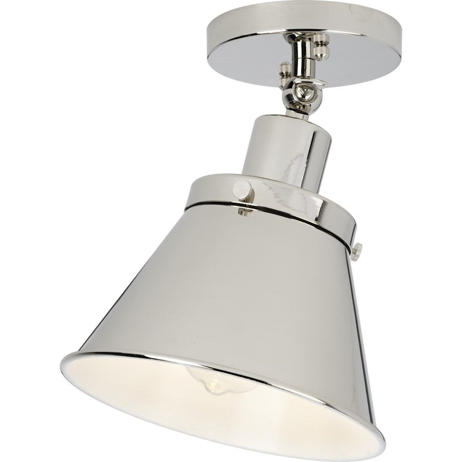 Progress Lighting Hinton 1 Vintage Flush Mount, Nickel - P350199-104