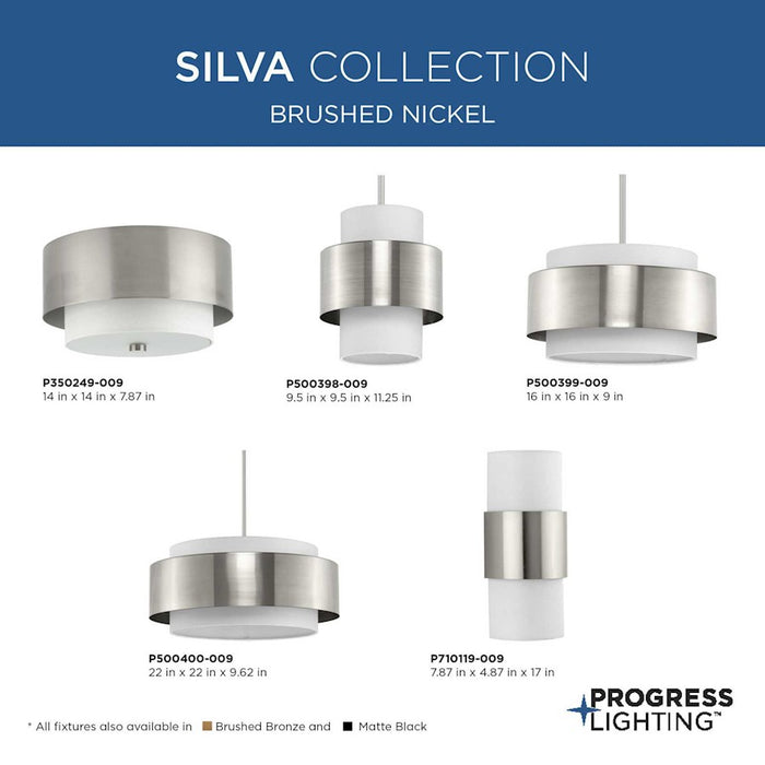 Progress Lighting Silva 2-Light 14" Flush Mount