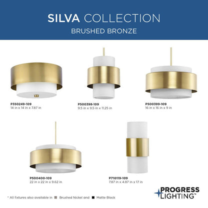 Progress Lighting Silva 2-Light 14" Flush Mount