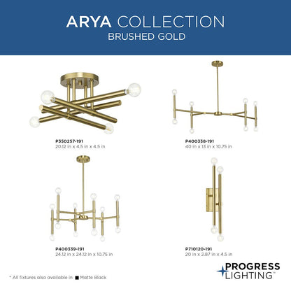 Progress Lighting Arya 4-Light 20" Semi-Flush Mount