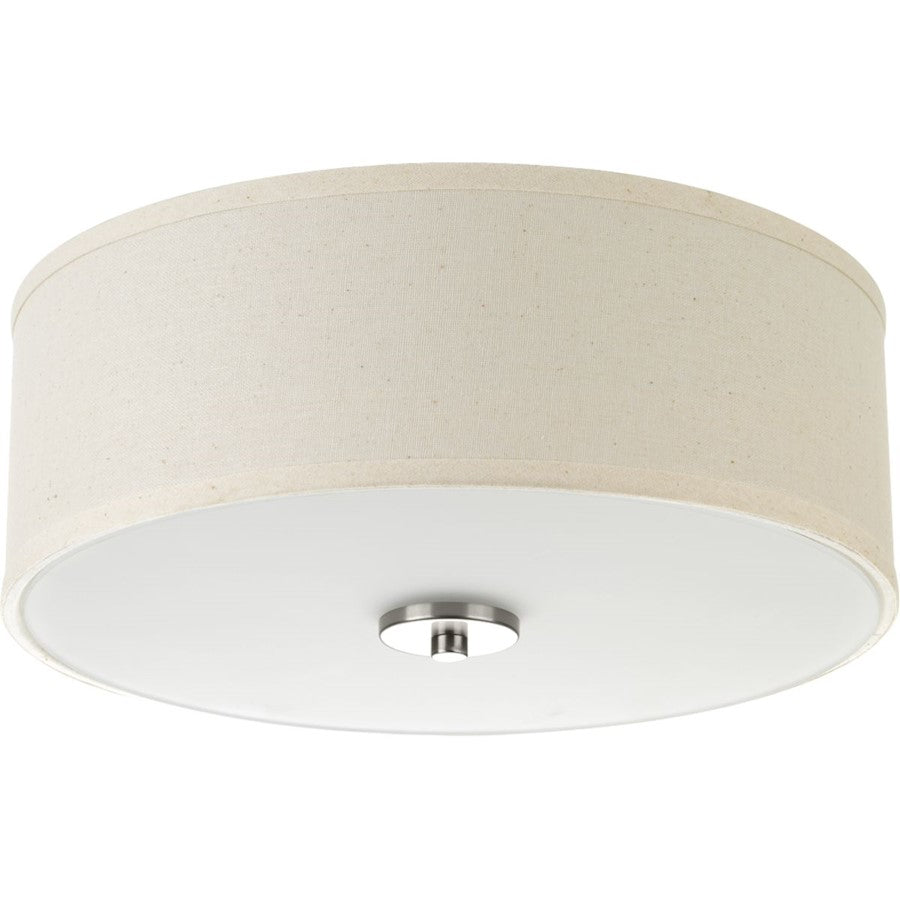 Progress Lighting Inspire 1 Light 13" LED Flush Mount, Nickel - P3696-0930K9