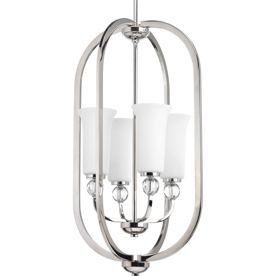 Progress Elina 4 Light Pendant, Polished Nickel