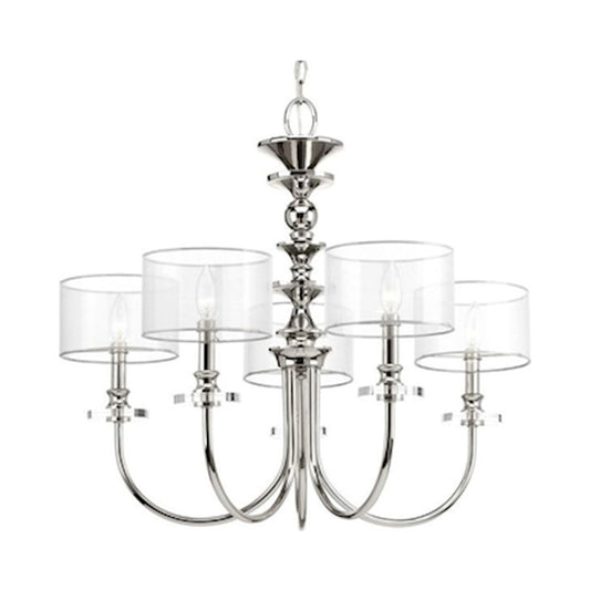 Marche Chandelier, Polished Nickel