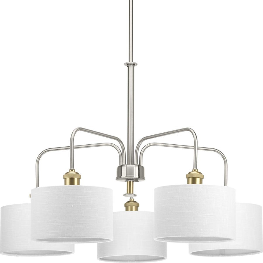 Cordin Chandelier, Brushed Nickel