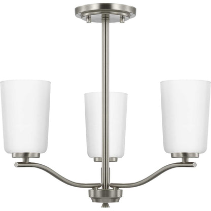 Progress Lighting Adley 3-Lt Semi-Flush/Conv Chandelier, NK/EO - P400349-009