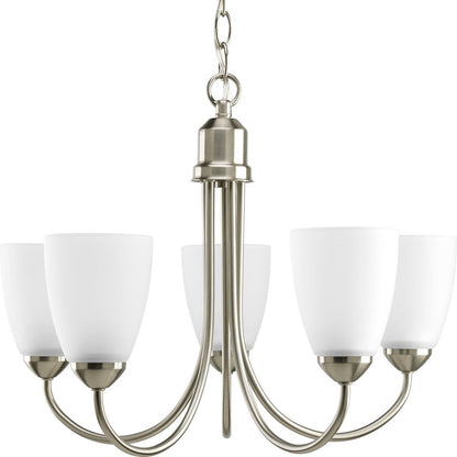 Gather Chandelier, Etched Glass