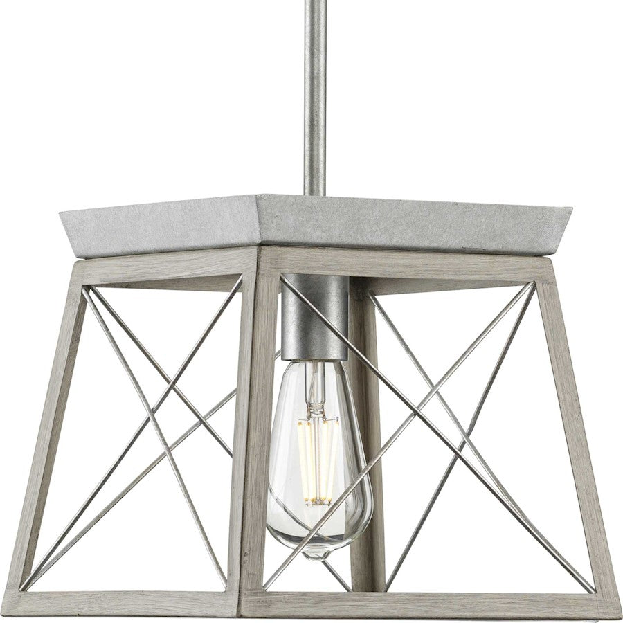 Progress Lighting Briarwood 1 Light Mini-Pendant, Galvanized - P500041-141