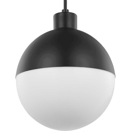 Progress Lighting Globe Black Small LED Pendant, Opal - P500147-031-30