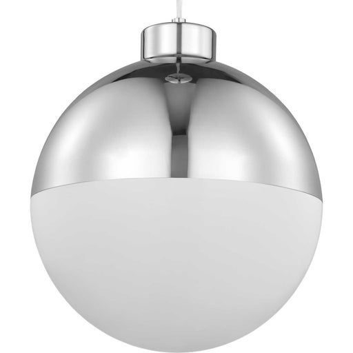 Progress Lighting Globe LED Chrome 1-Light LED Pendant, Opal - P500148-015-30