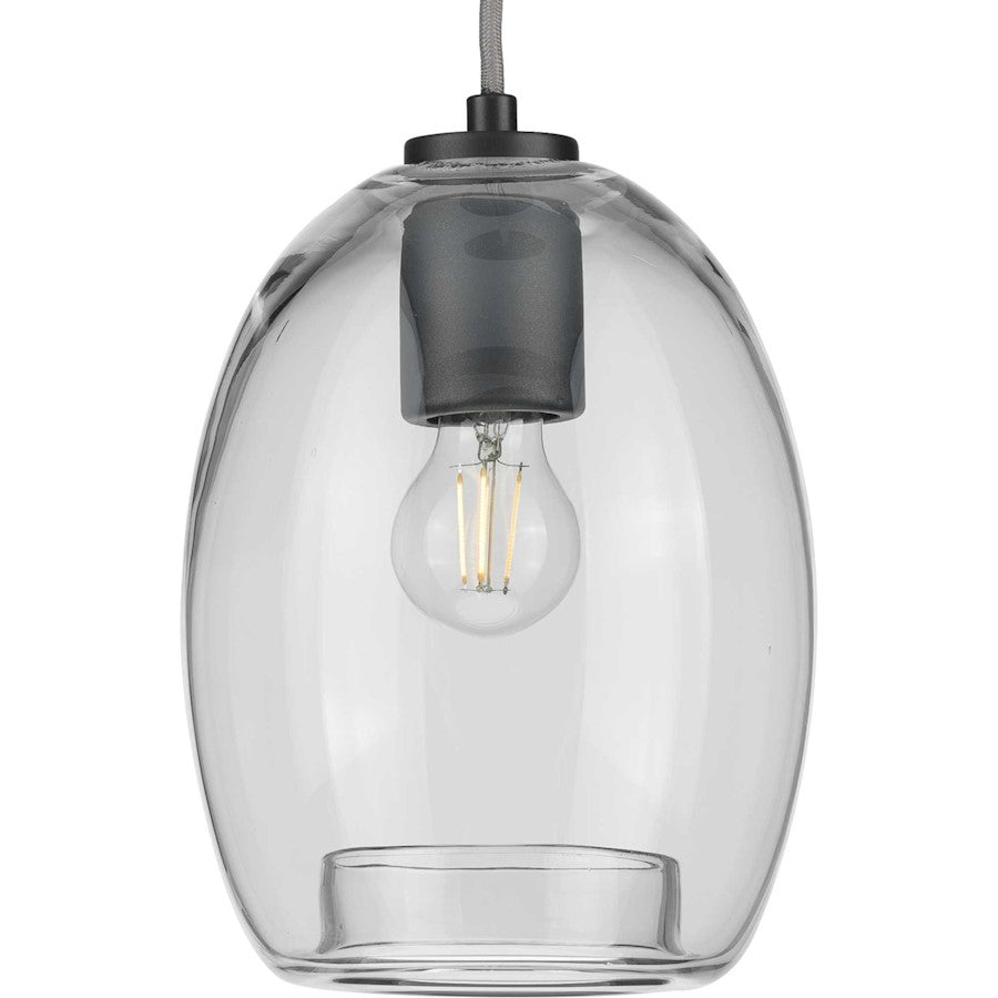 Progress Lighting Caisson Graphite 1-Light Mini-Pendant, Clear - P500159-143