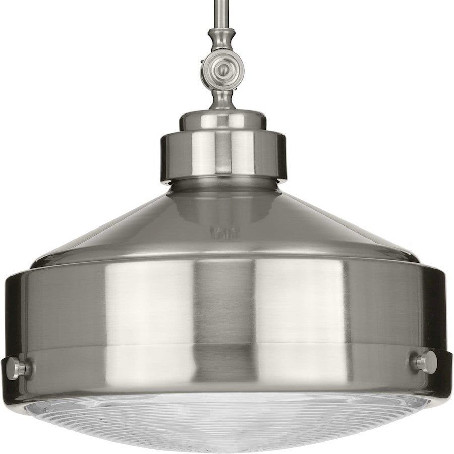 Progress Lighting Loftin Nickel 1-Light Pendant, Clear Patterned - P500170-009