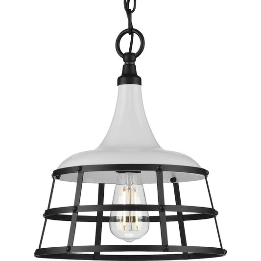 Progress Lighting Bastille White 1-Light Pendant - P500236-030