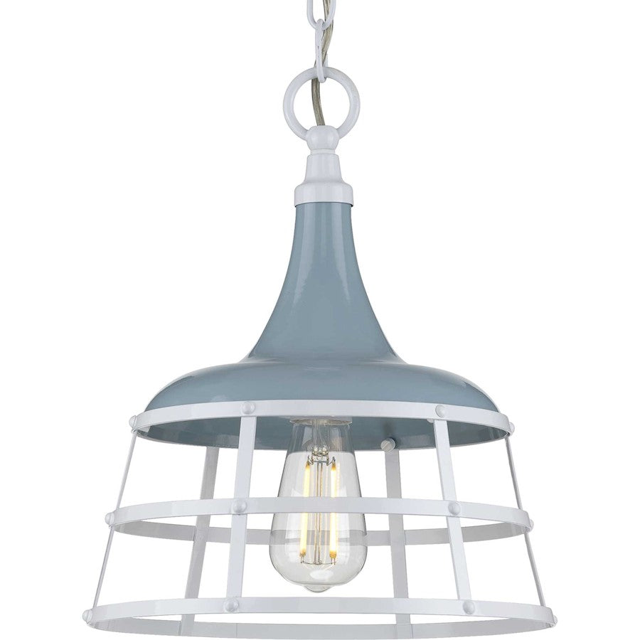 Progress Lighting Bastille Coastal Blue 1-Light Pendant - P500236-164