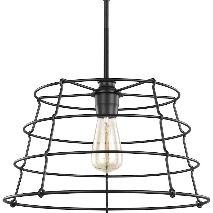 Progress Lighting Chambers Black 1-Light Pendant - P500282-031