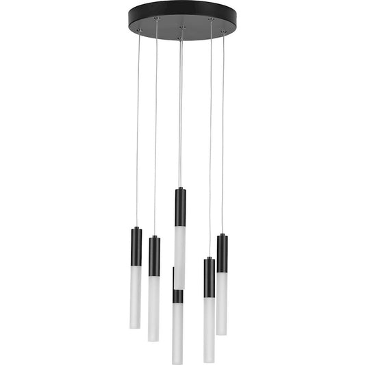 Progress Lighting Kylo LED 6 Light Pendant, Matte Black/Frosted - P500322-031-30