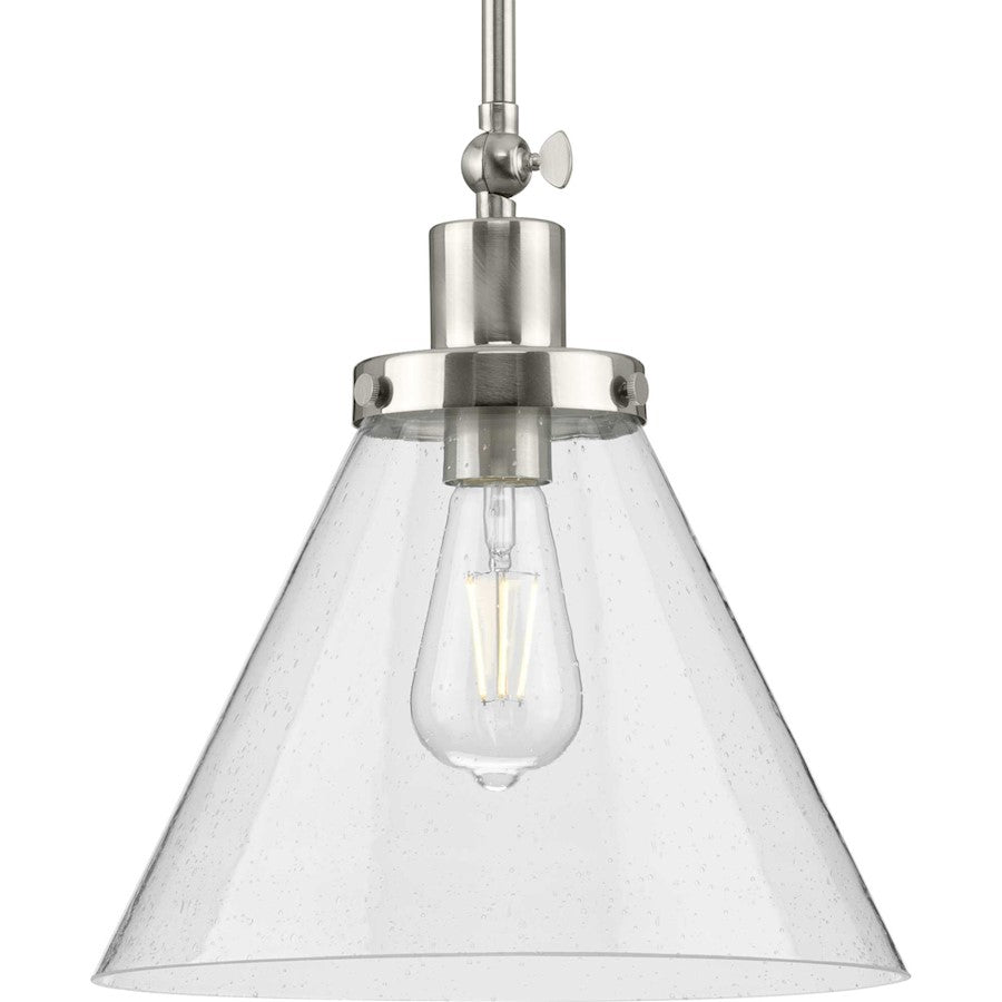 Progress Lighting Hinton 1 Light Pendant, Brushed Nickel - P500324-009