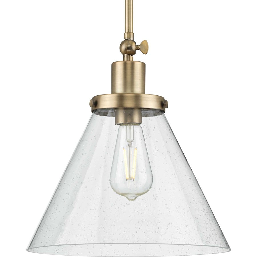 Progress Lighting Hinton 1 Light Pendant, Vintage Brass - P500324-163