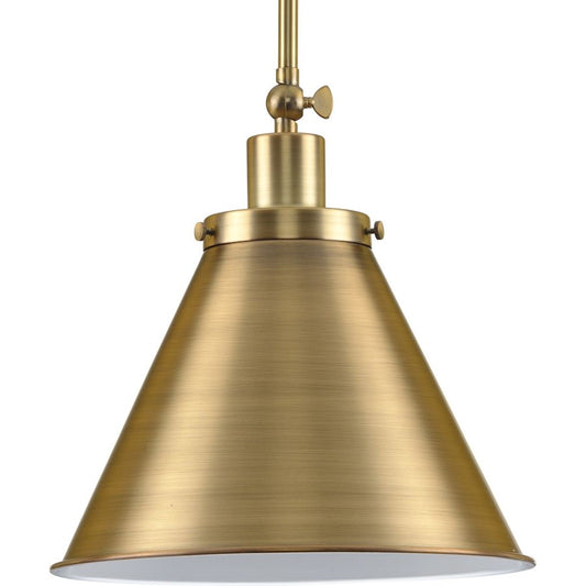 Progress Lighting Hinton 1 Light Vintage Pendant, Brass - P500325-163