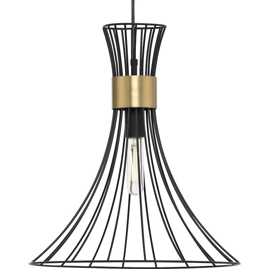 Progress Lighting Lorin 1 Light Black/Metal Pendant - P500365-31M