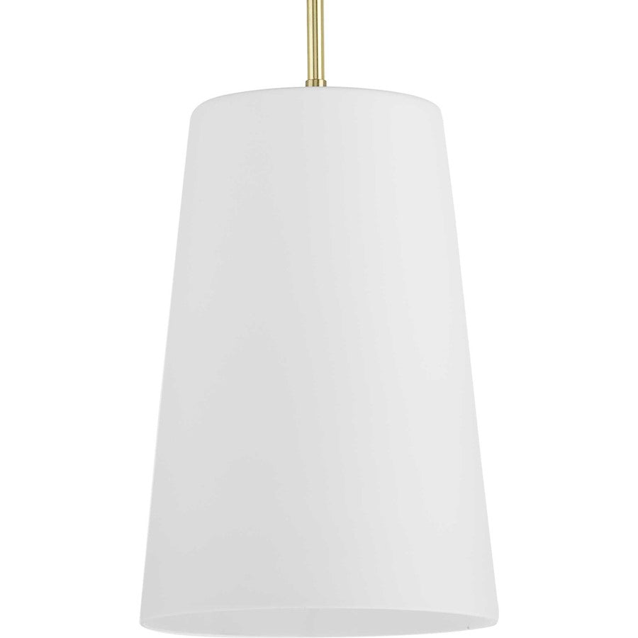 Progress Lighting Clarion 1-Lt Pendant, Brass/Etched White - P500430-012