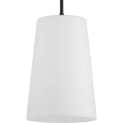 Progress Lighting Clarion 1-Light Pendant, Black/Etched White - P500430-31M