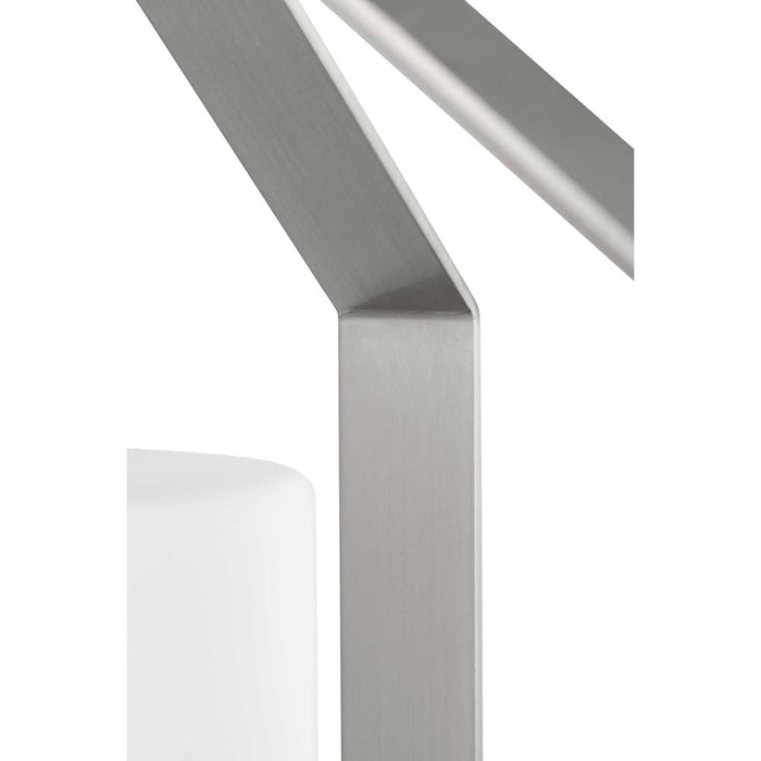 Progress Lighting Vertex 1-Light Foyer Light, Nickel/Etched White