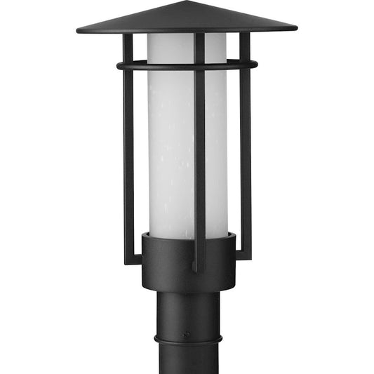 Progress Lighting Exton 1 Lt Post Lantern, Black/Etched Seeded - P540097-031