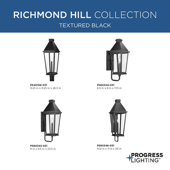 Progress Lighting Richmond Hill 1-Light Outdoor Post Light, Black
