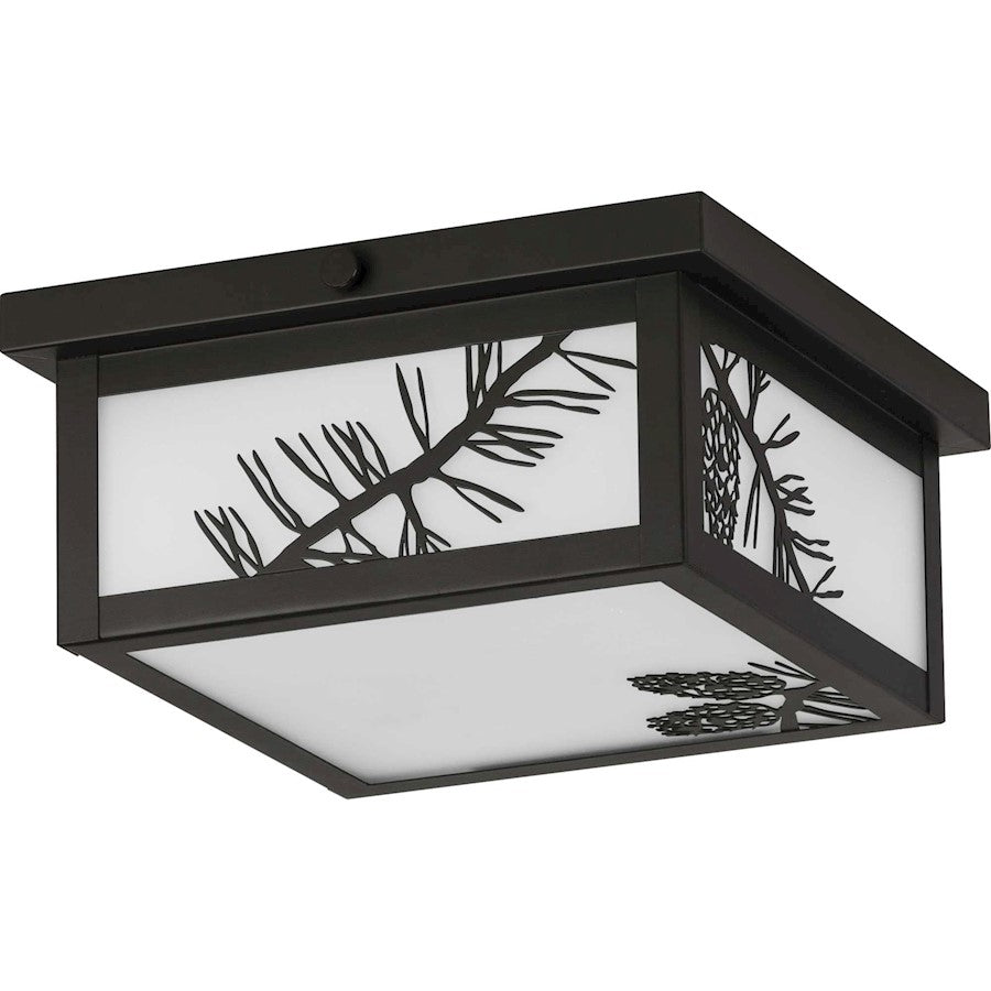 Progress Lighting Torrey Bronze 2-LT Outdoor Flush, Etched Seeded - P550059-020