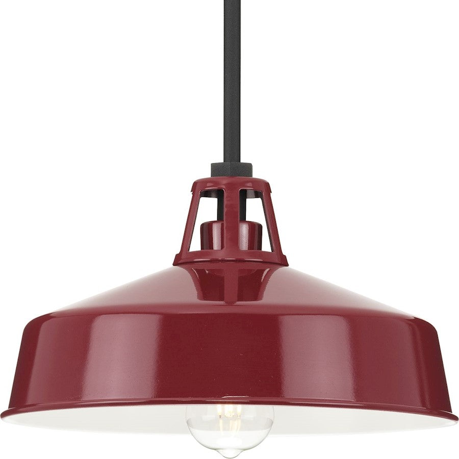 Progress Lighting Cedar Springs 1-Lt BK Red Outdoor Hanging Light - P550116-039