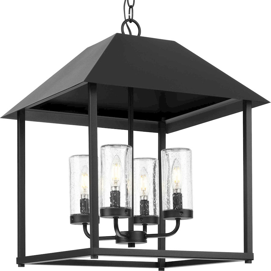 Progress Lighting Chapel 4-Lt Outdoor Pendant, Black - P550131-031