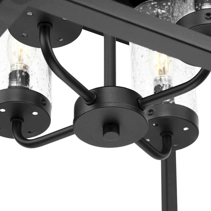 4 Light Outdoor Pendant, Black