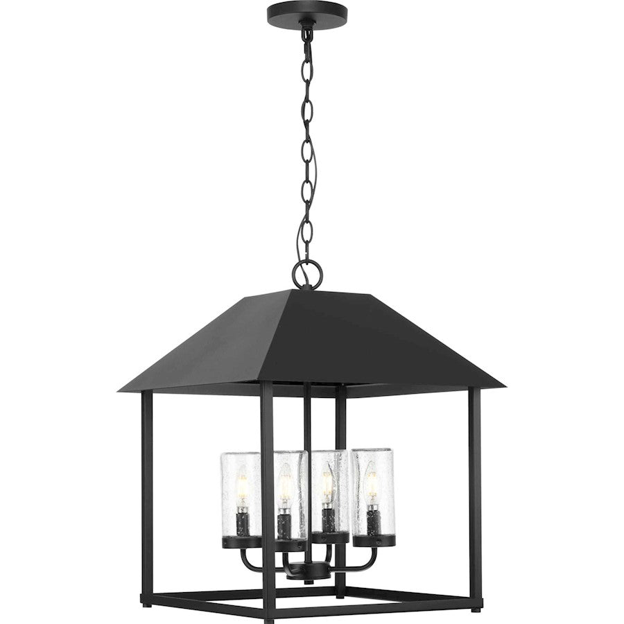 4 Light Outdoor Pendant, Black