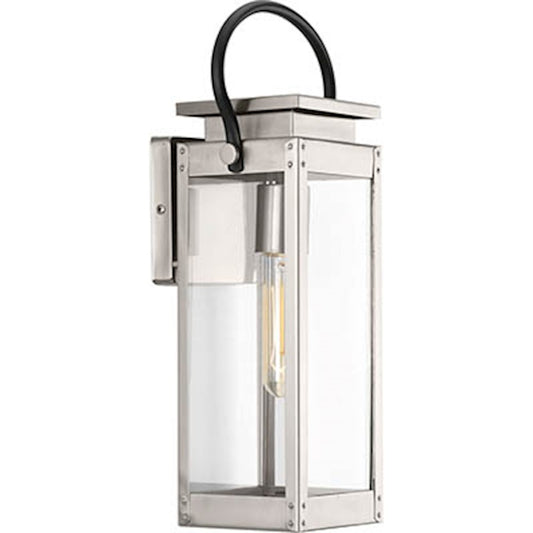 Progress Union Square 1 Light Outdoor Small Lantern, Stainless