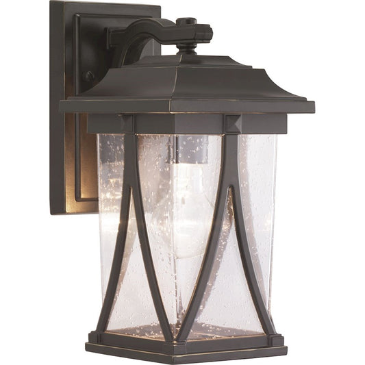 Progress Lighting Abbott 1-Light Wall Lantern, Seeded