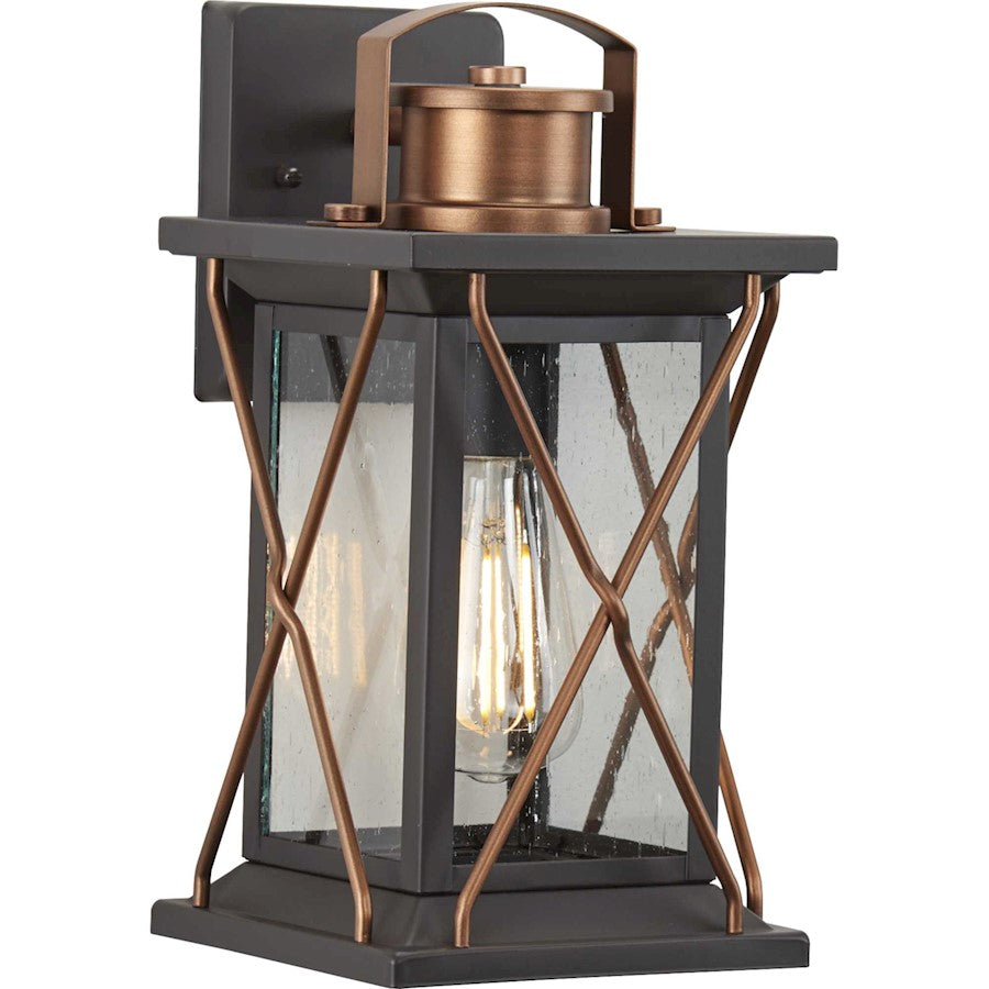 Progress Lighting Barlowe Bronze Small Wall Lantern, Seeded - P560156-020