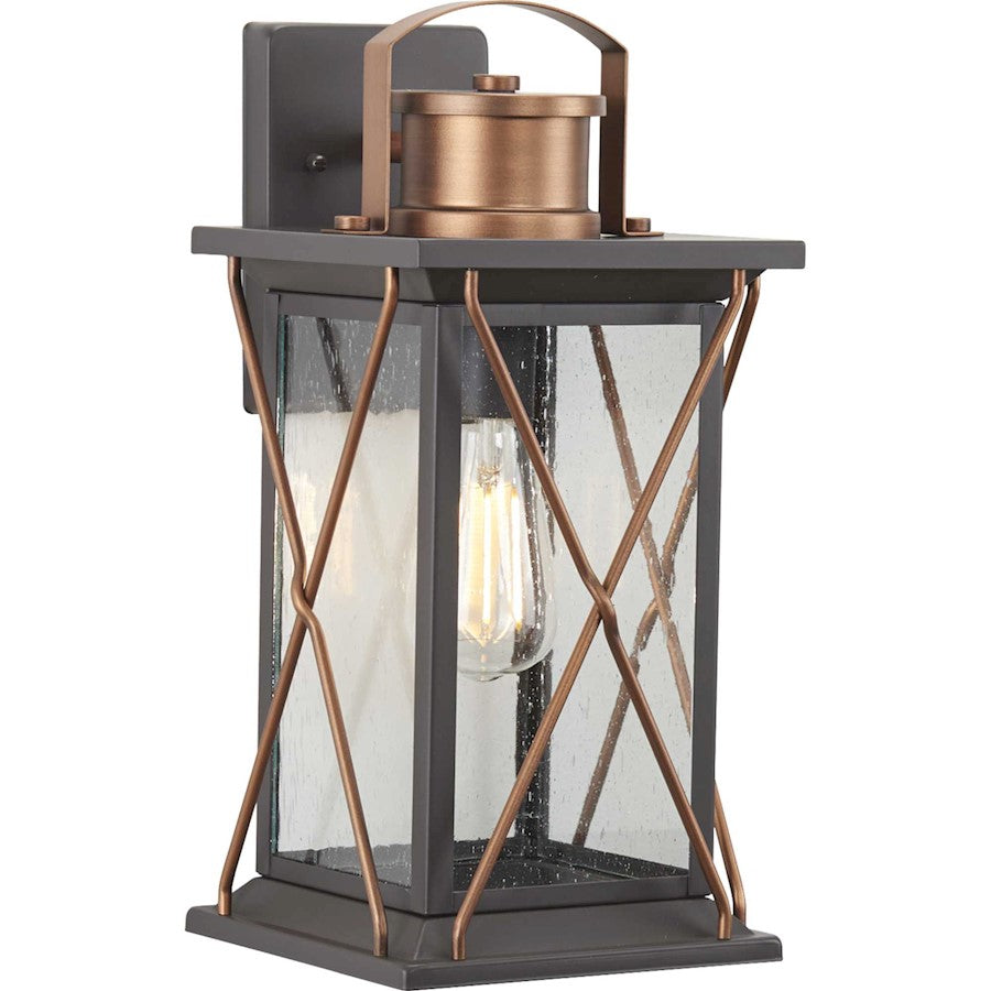 Progress Lighting Barlowe Bronze Outdoor Wall Lantern, Seeded - P560157-020