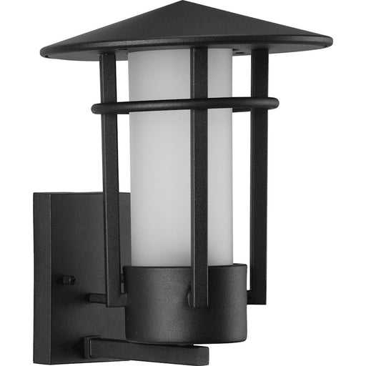 Progress Lighting Exton 1 Lt Outdoor 9" Wall, Black/Etched Seeded - P560273-031