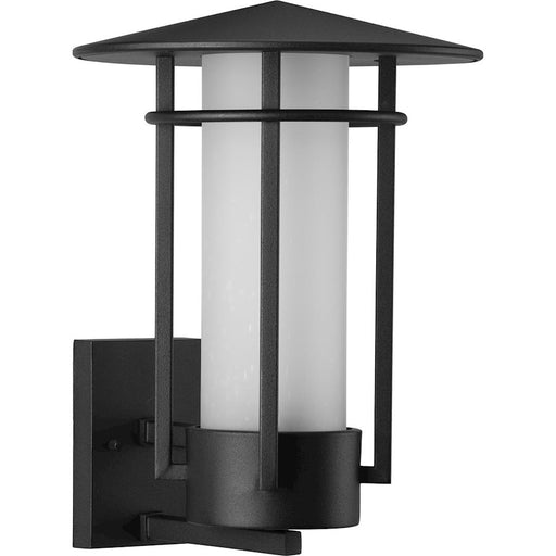 Progress Lighting Exton 1 Lt Outdoor 11" Wall, Black/Etched Seeded - P560274-031